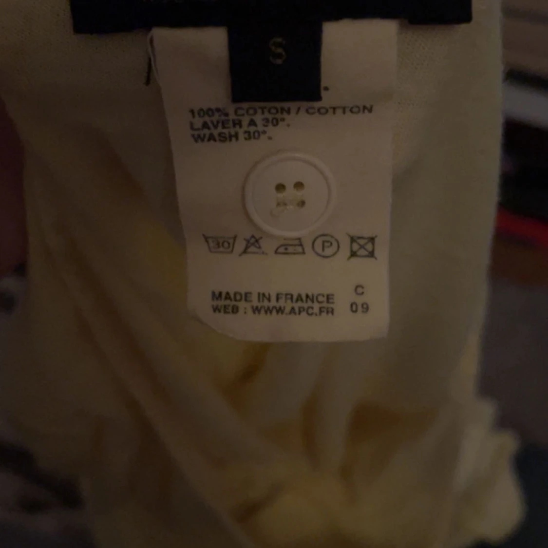 Gul trekvartsärmad tröja - 90