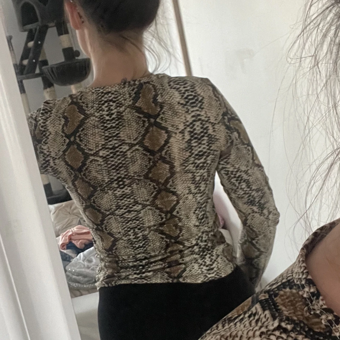 Leopardmönstrad topp  - 90