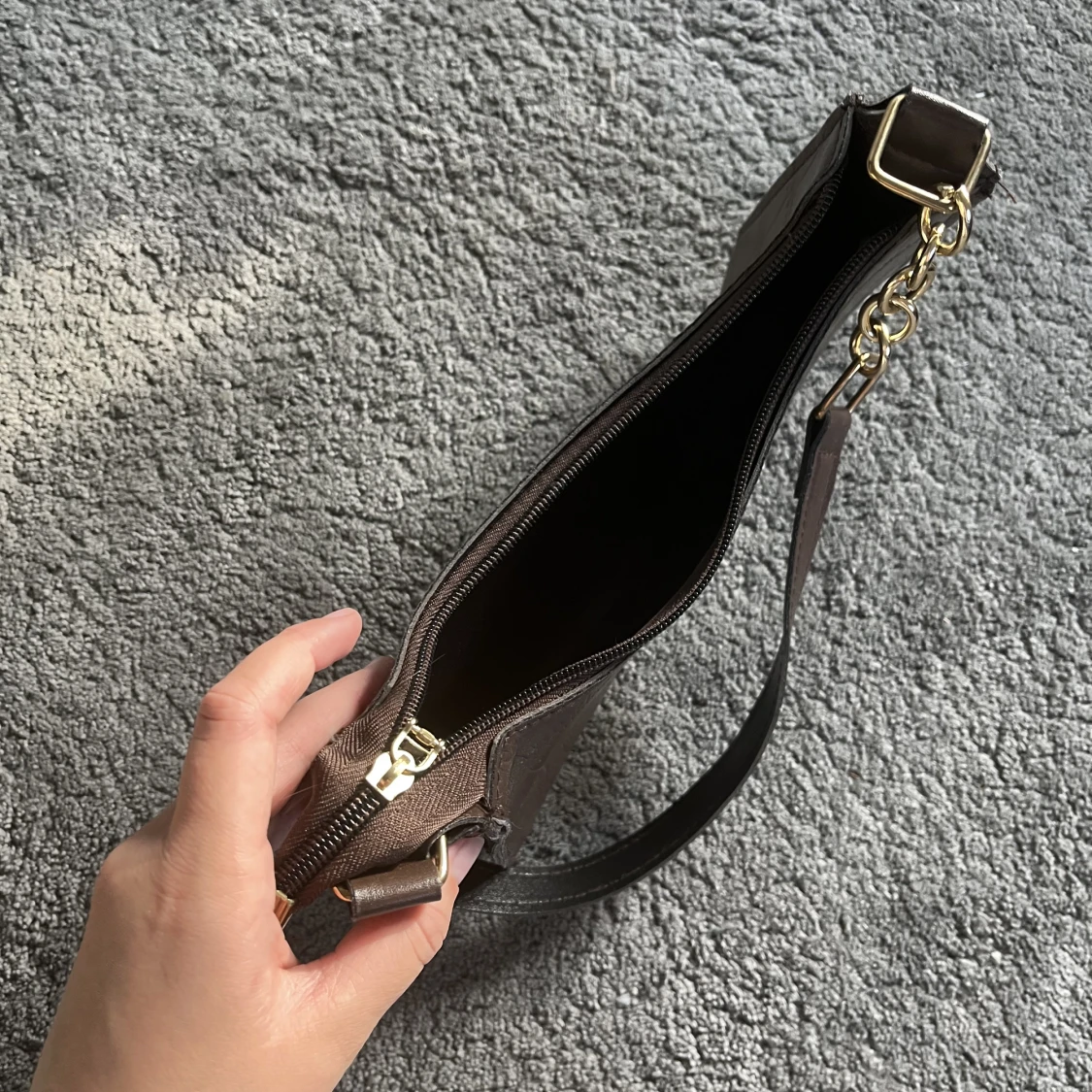 Brun vintage handväska - 90