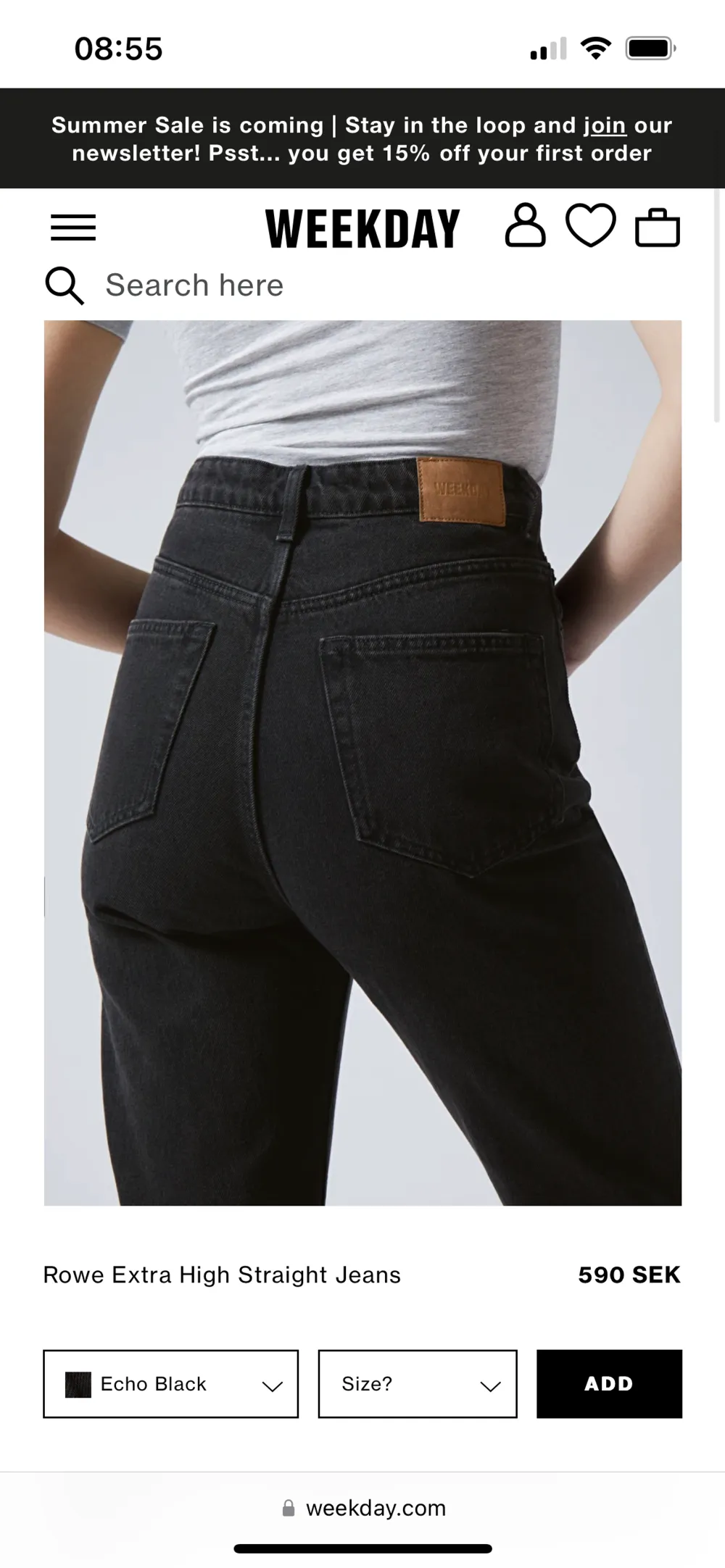 Säljer dessa svarta jeans från Weekday modellen ROWE. Storlek W27 L30. Nypris på hemsidan är 590. . Jeans & Byxor.