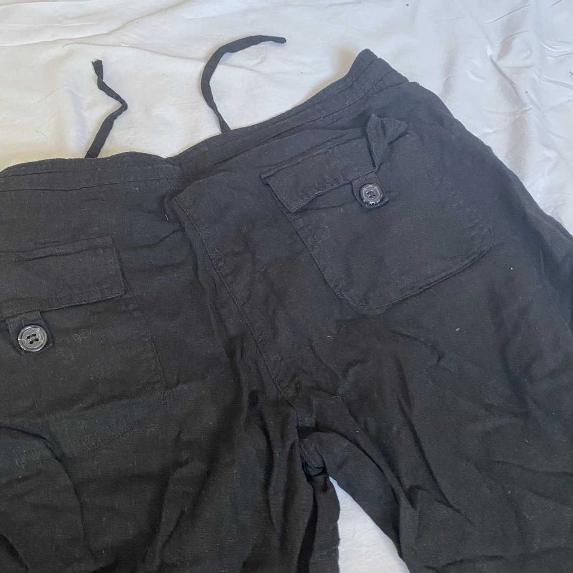 Svarta linnebyxor - 91