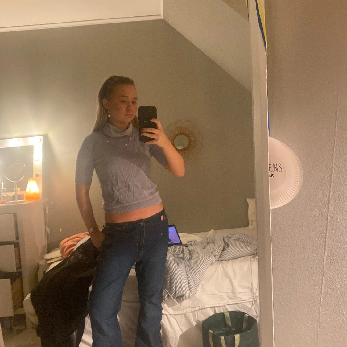 Kortärmad stickad  - 90