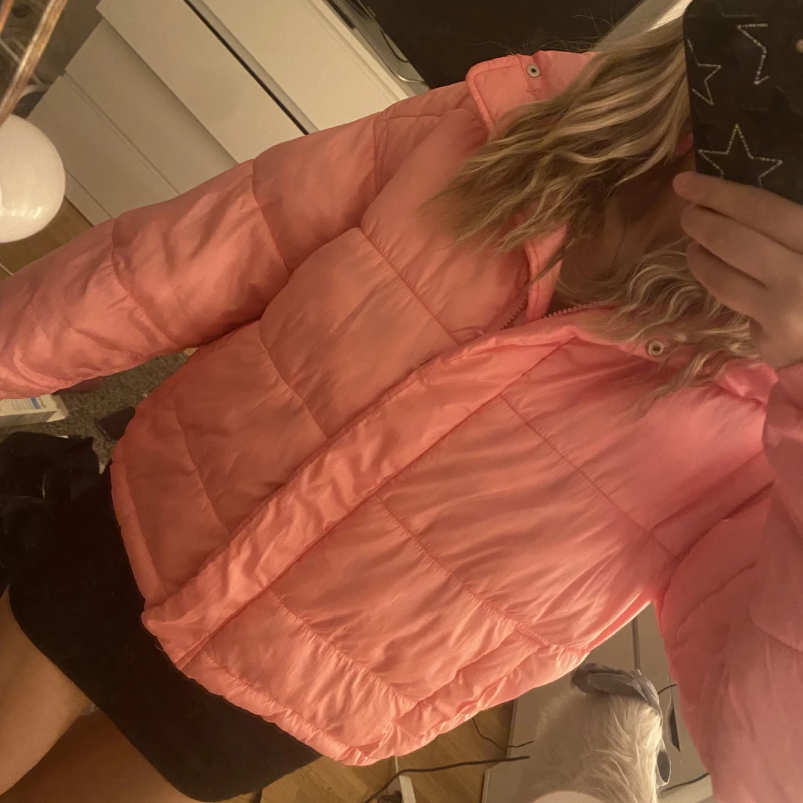 Rosa pufferjacket - 90