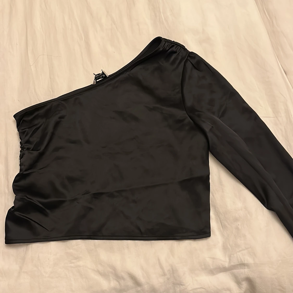 Satin top one shoulder