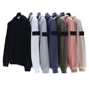 Stone Island hoodie med dragkedja - Nya med märkning (QR)