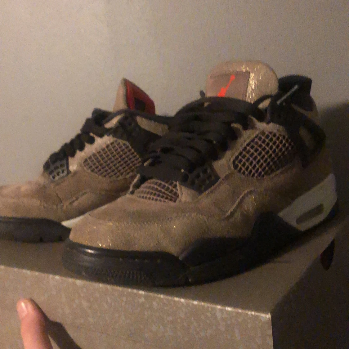 Jordan 4 Taupe haze och Jordan 4 puré money - 90