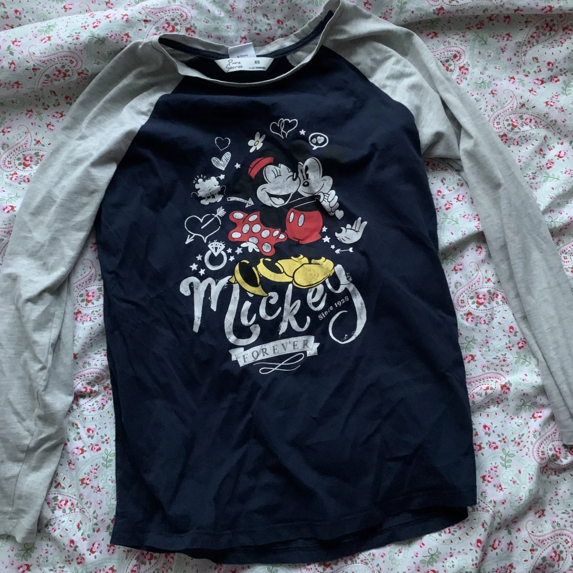 långärmad mickey mouse pyjamas tröja