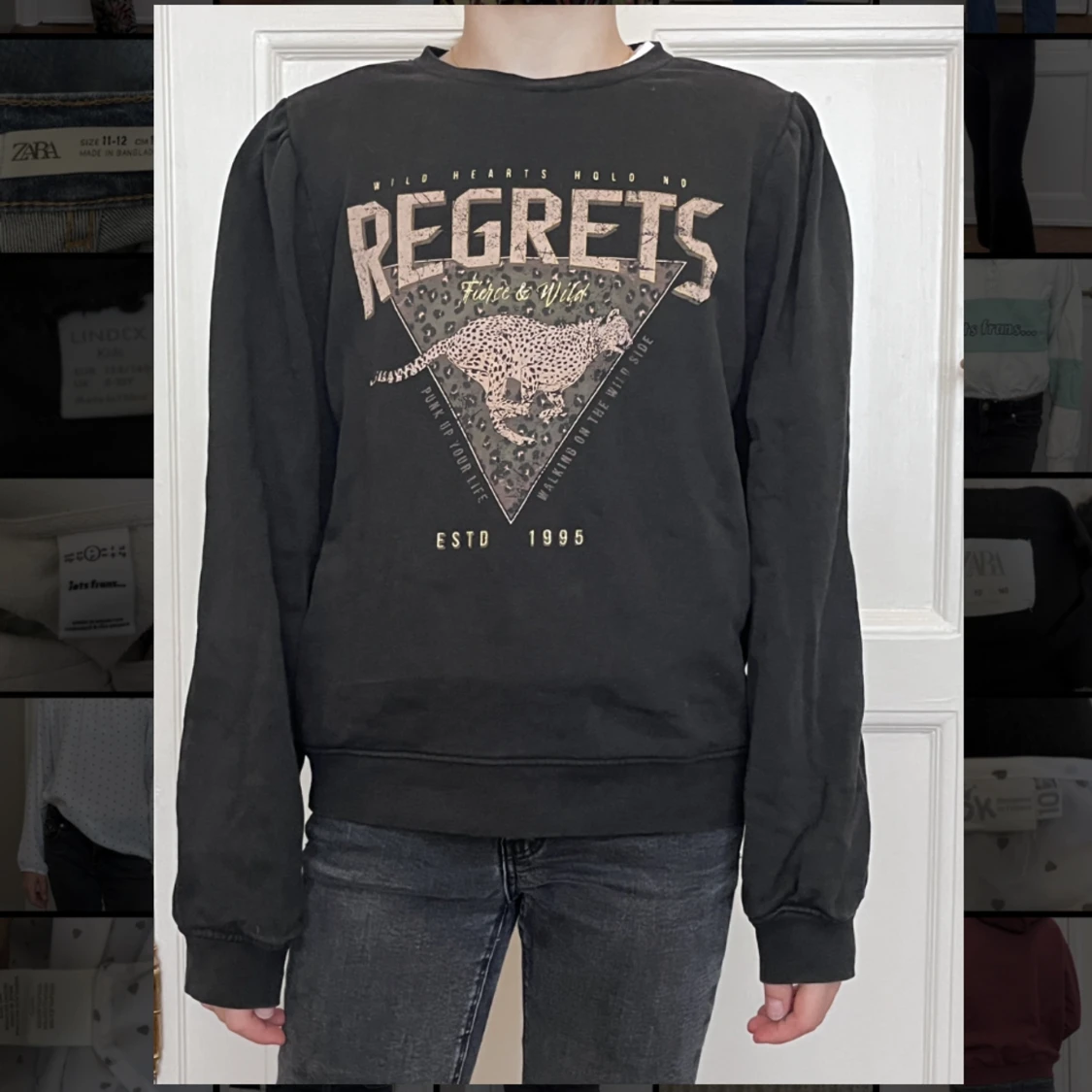 Sweatshirt med tryck