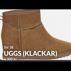 Uggs - Uggs klackskor strl 38, oanvända i ljusbrun färg  Nypris 2000kr
