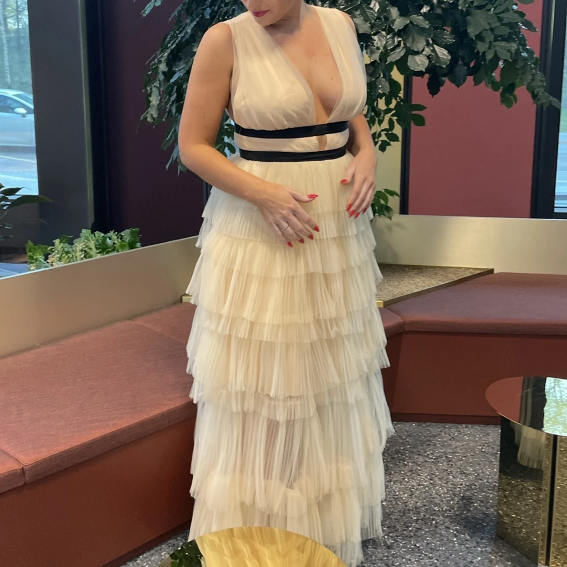 Långklänning med tyll