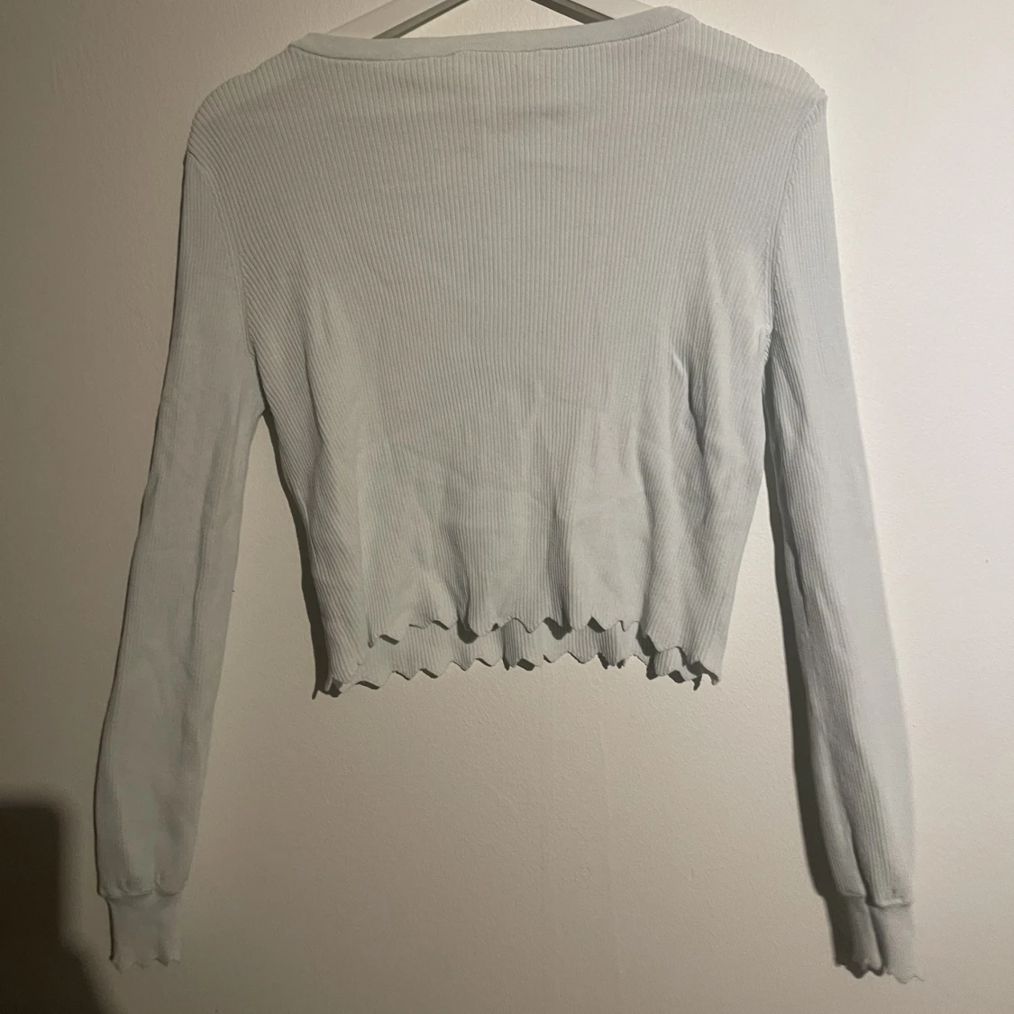 Vit långärmad  - 90