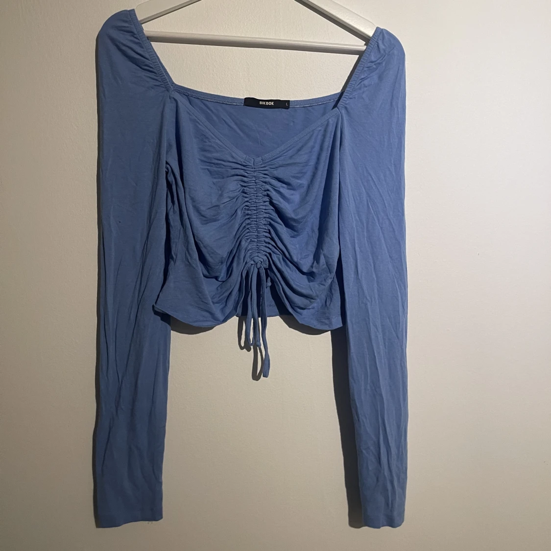 Blå långärmad  - 90