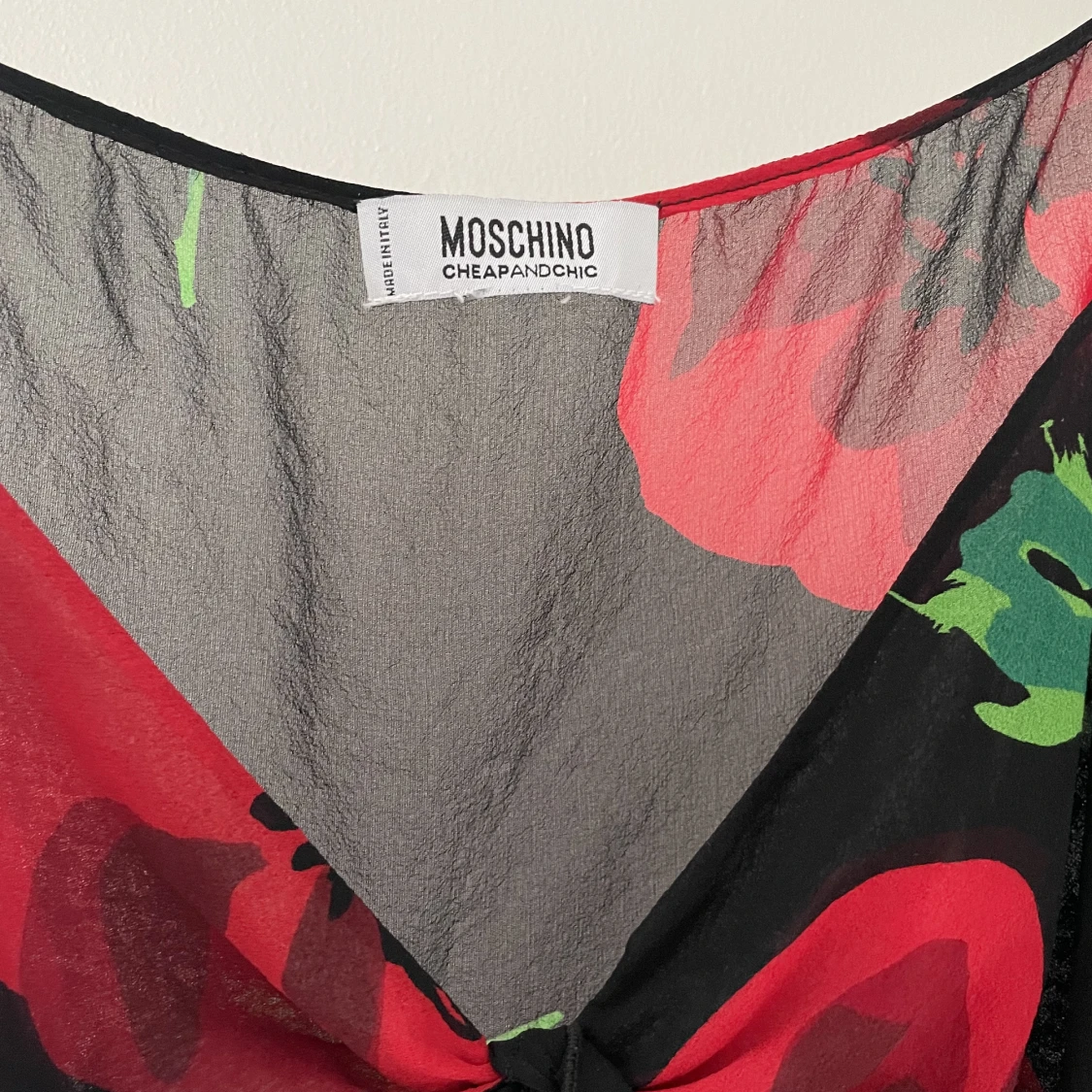 Vintage Moschino Rose Print Silk Tank - 91