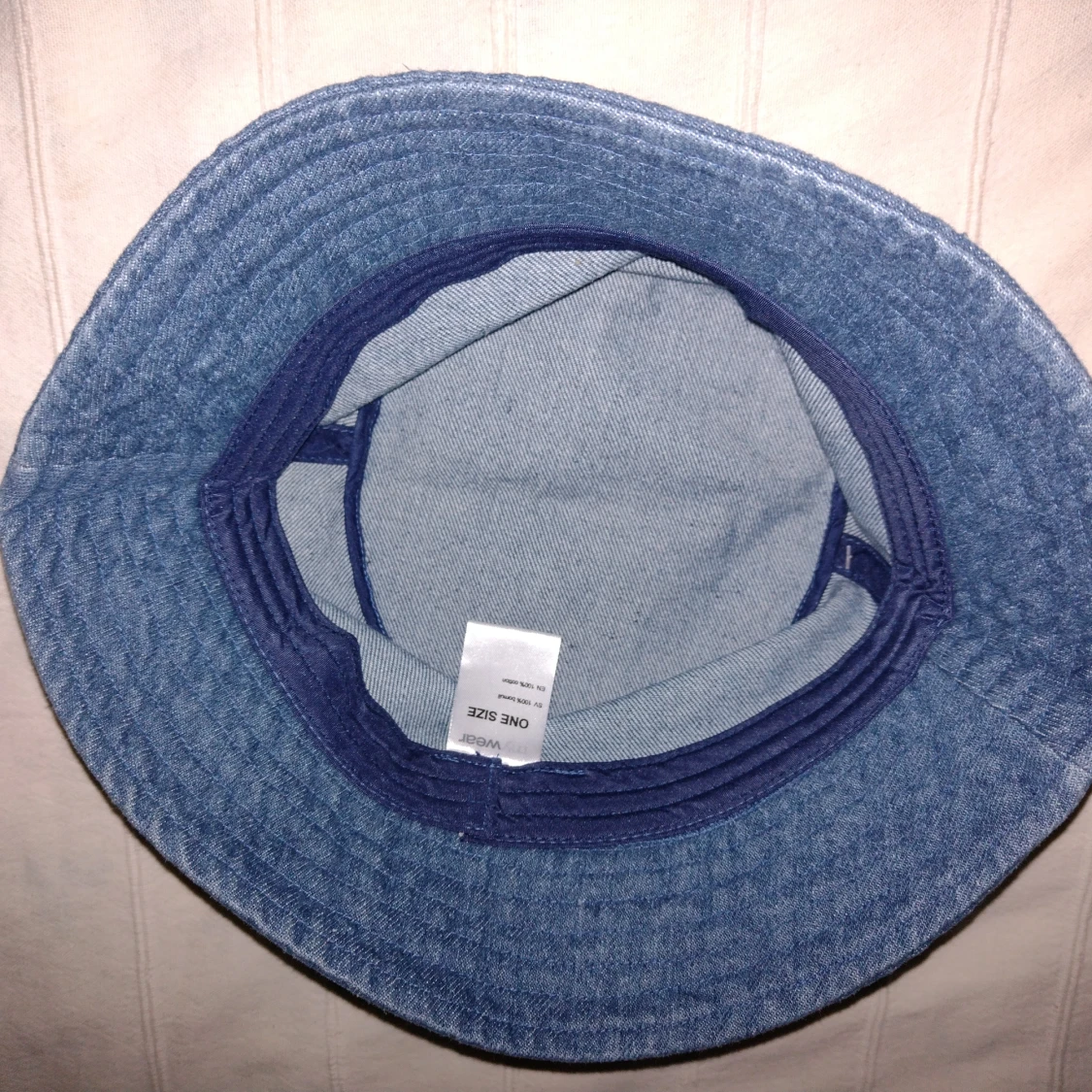 Oanvänd! Blå denim bucket hat - jeanstyg/denim - one size - 91