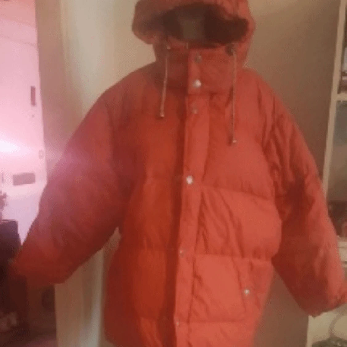 Stor och varm dunjacka