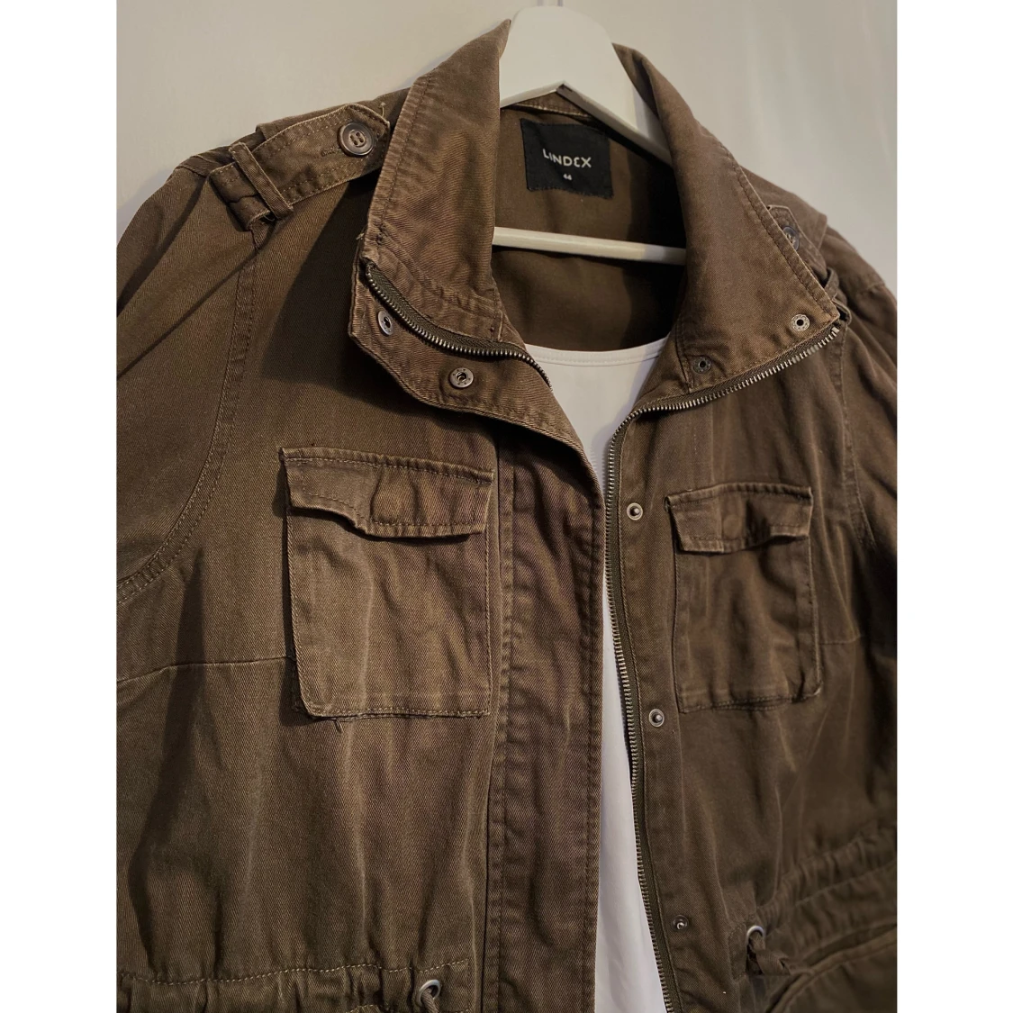 Olivfärgad jeansjacka  - 90