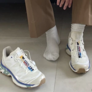 Salomon xt 6 - Salomon xt-6 i färgen vanilla ice granite green gum. Användt typ 3-4 gånger och har liten tecken på användning på tippen av skorna + under (fråga om bilder). Helt umöjliga att få tak på just denne storleken och då speciellt också färgen. 