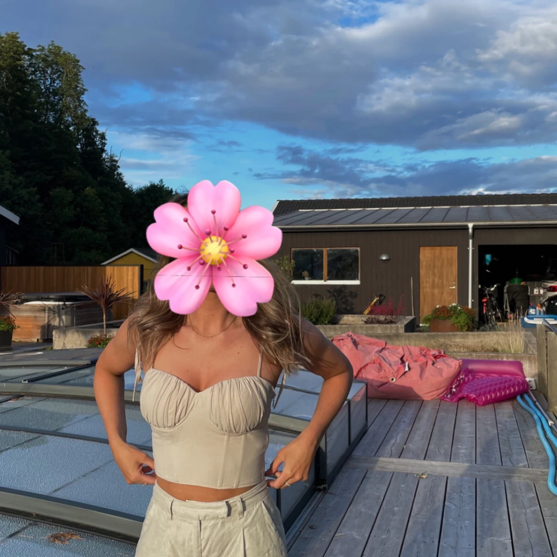 Korsett topp med veck