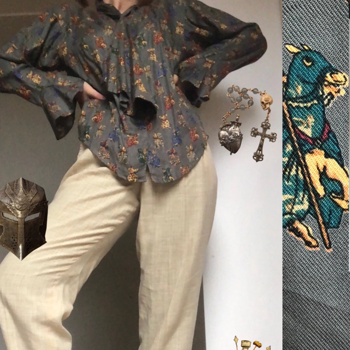 Unik vintage riddarskjorta  - 90