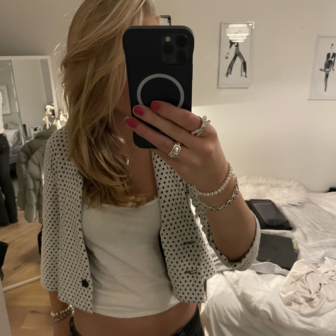 Trekvarts ärmad kofta - 90