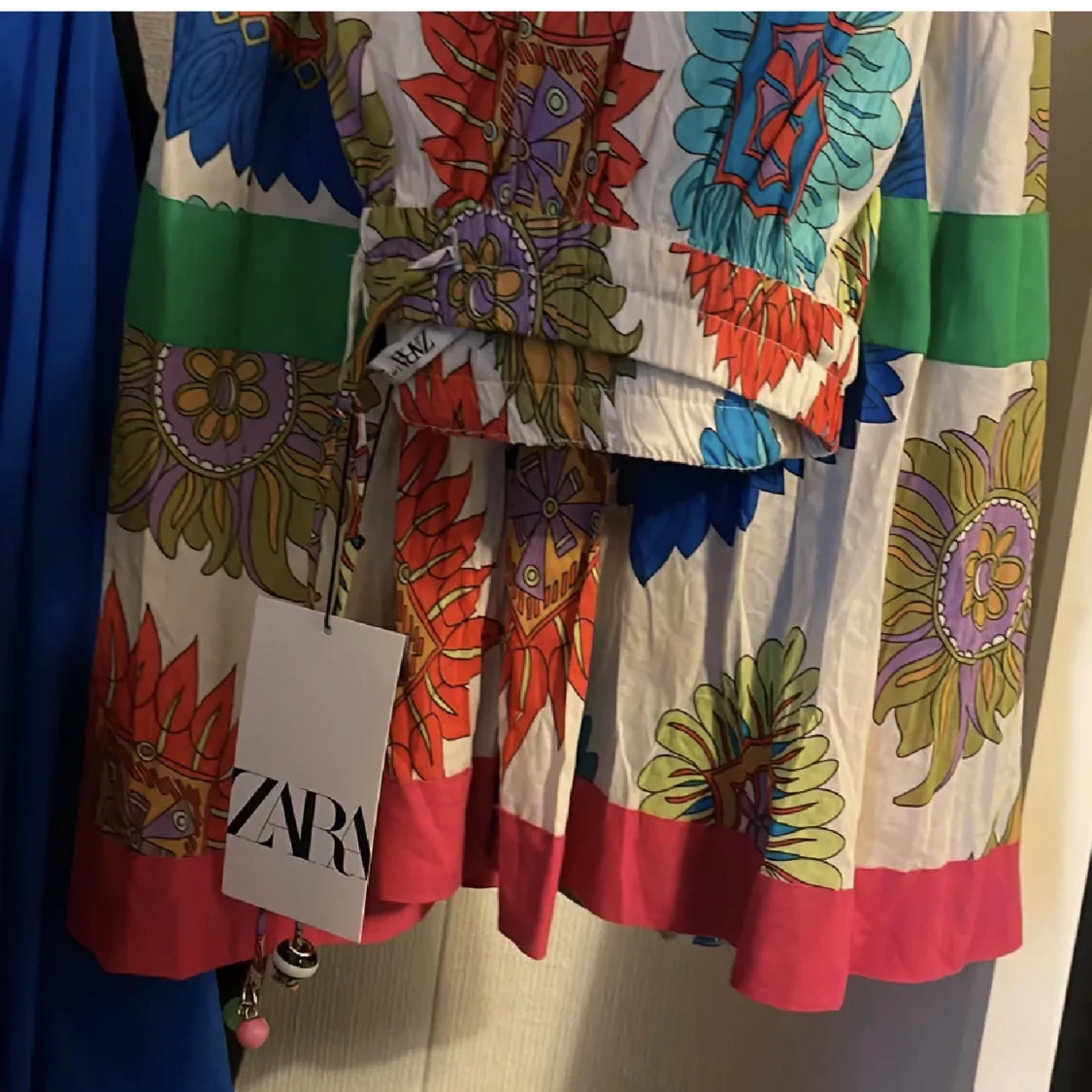 Zara Mönstrad maxikjol i strl S - 90