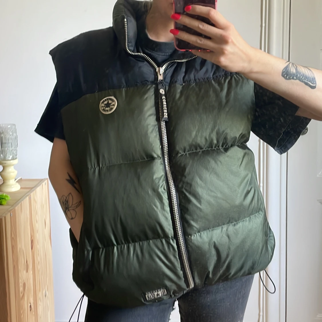 Vintage dunväst converse