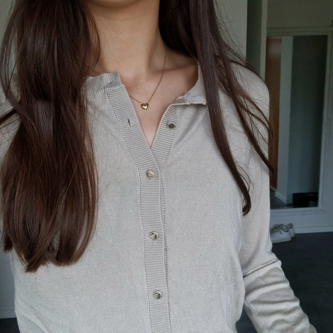 Finstickad cardigan - 90