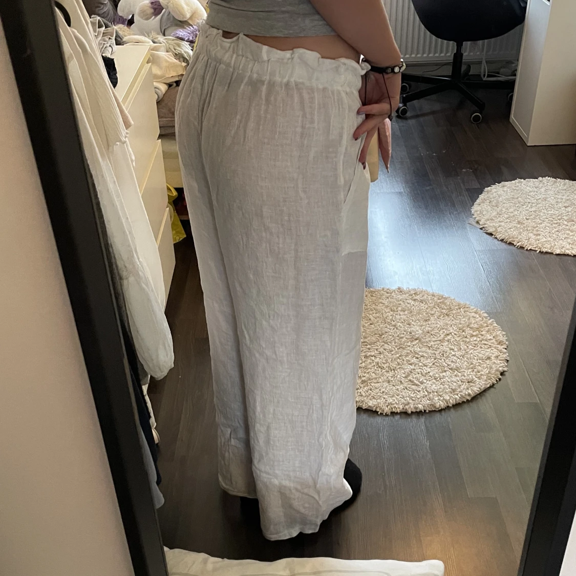 Vita linnebyxor - 91