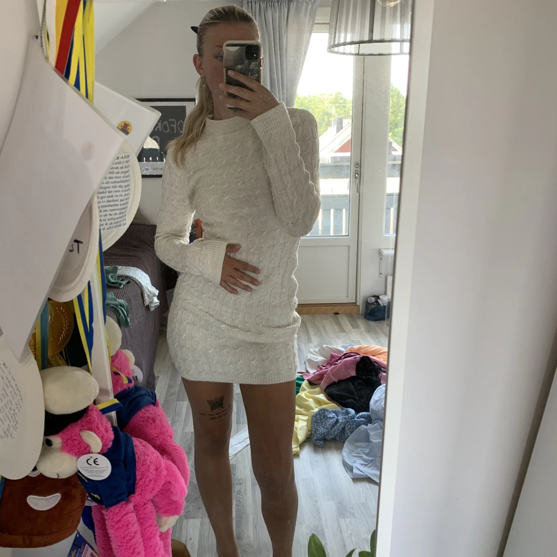 Stickad klänning - 90