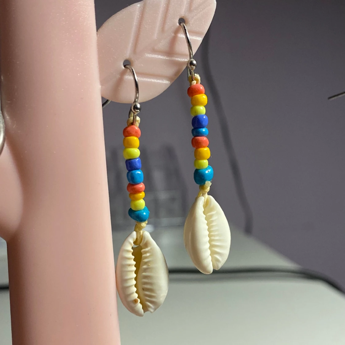 Snäck örhängen med pärlor 🐚🌈