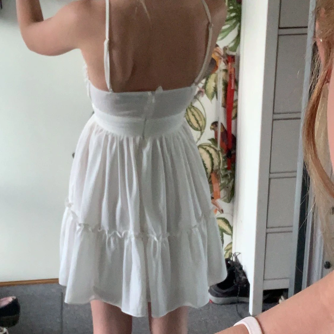 Vit fin sommarklänning  - 90