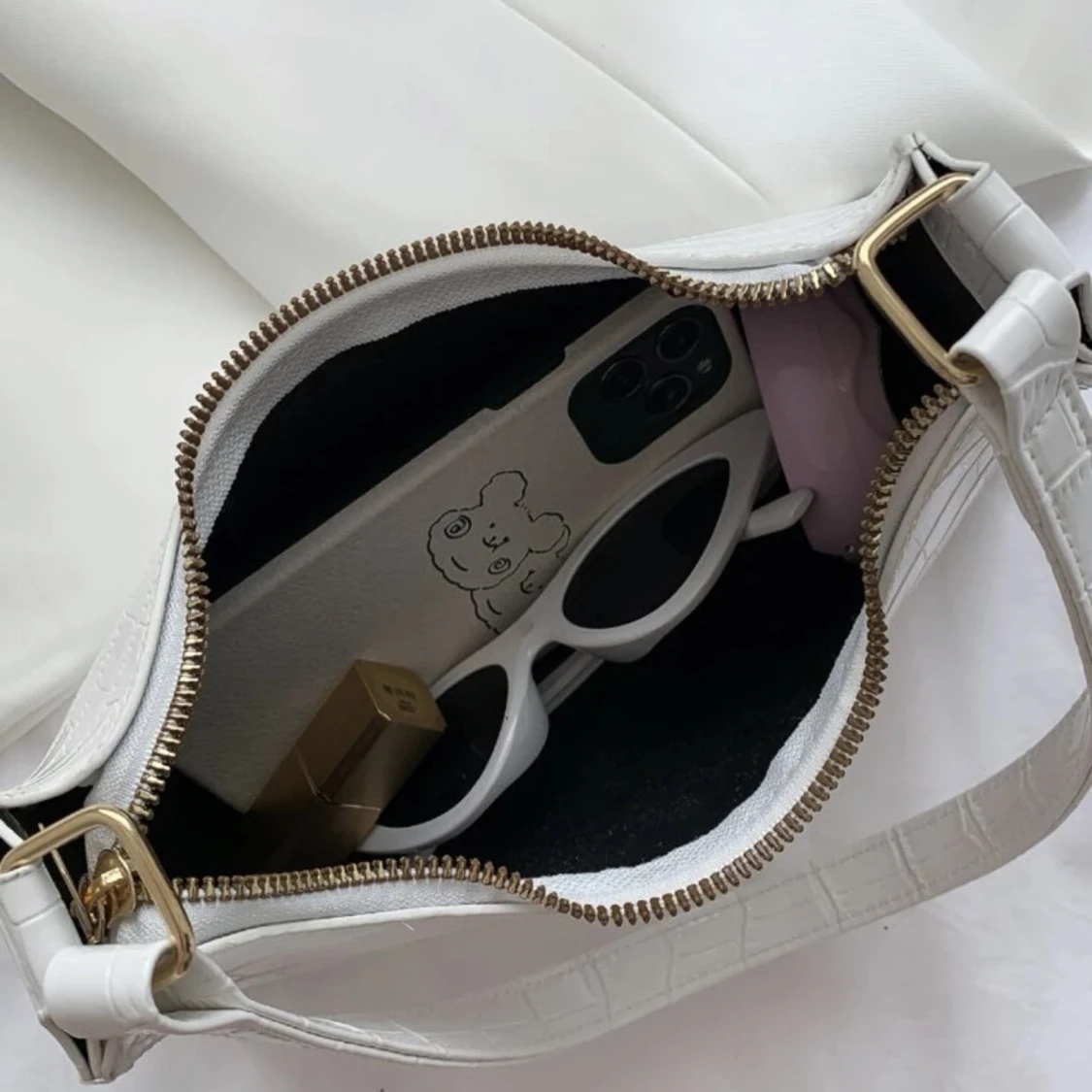 Krokodiltryck Kvinnor Axelremväska - 90