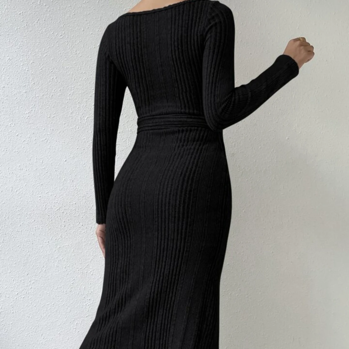 Snygg klänning stickad svart Stl S Helt ny!  - 91