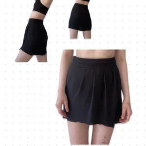 roughly cut short black esprit skirt - 🥚Skirt that is roughly cut at the bottom with a hidden zipper on the side.  🥚Made out of 100% seemingly nice quality polyester, fabric falls nicely. (washed it again and ithas now fringes on the end, makes it 78% cooler)
