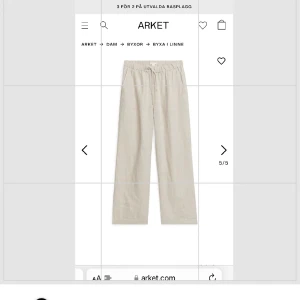Linnebyxor från Arket  - Tänkte göra en intressekoll på mina linnebyxor ifrån arket. Köpta förra sommaren men knappt andvönda. Nypris 590 kr, säljer för 400 kr 