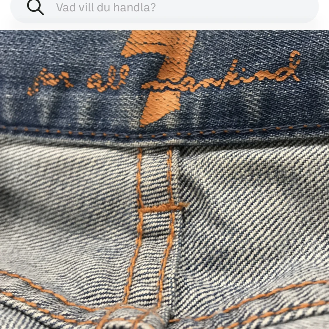 Ljusblå lågmidjade jeans - 91