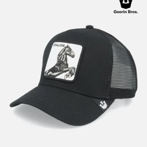 Keps Goorin Bros - En snygg keps från goorin bros💕köptes sommaren 2022 under en resa och användes bara under den veckan för att skydda mot solen!! Jättefint skick och är inte använd alls mycket , trycket föreställer en häst och det står stallion💕🍁skriv för egna bilder!