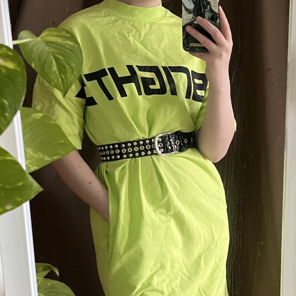 Grön sweaterklänning  - 90