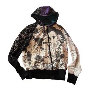 Mönstrad zip up hoodie - Flerfärgad zip up med massa coola mönster och bilder! 😏