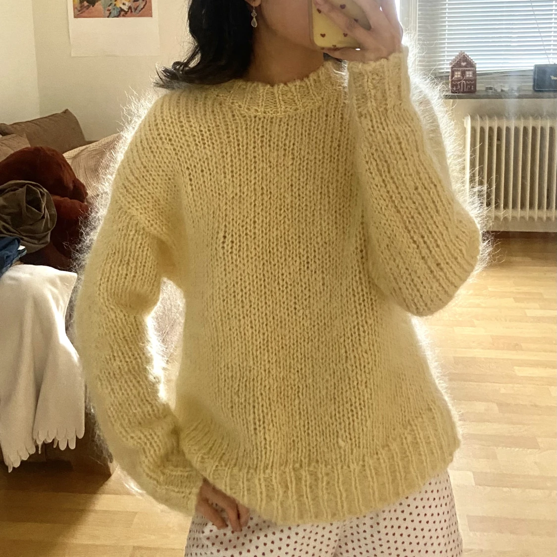 Mohair stickad tröja