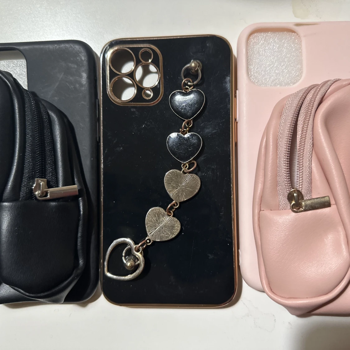 Mobilskal rosa väska svart iphone 11 pro