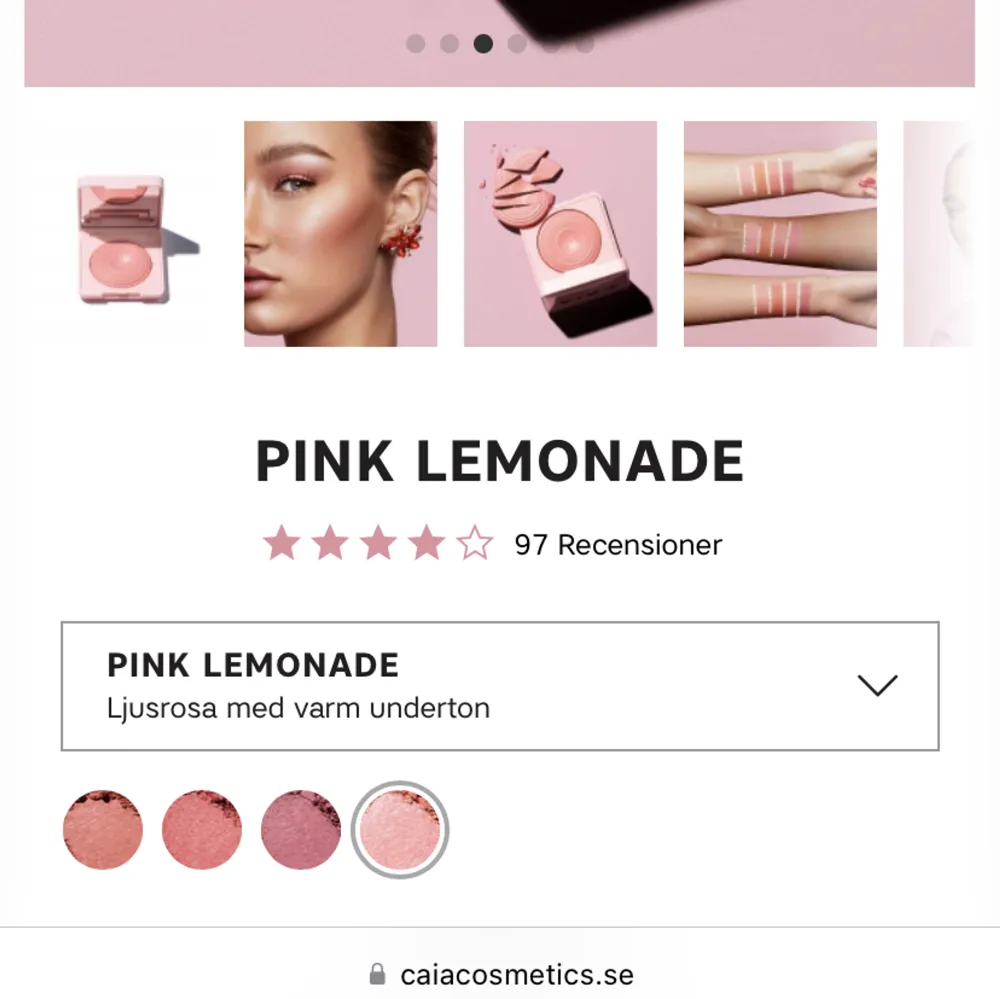 Ny blush från caia!!! Säljer då jag fick två lika dana!! Färgen är pink lemonade 🩷Ny pris är 265 och jag säljer för 160. Accessoarer.