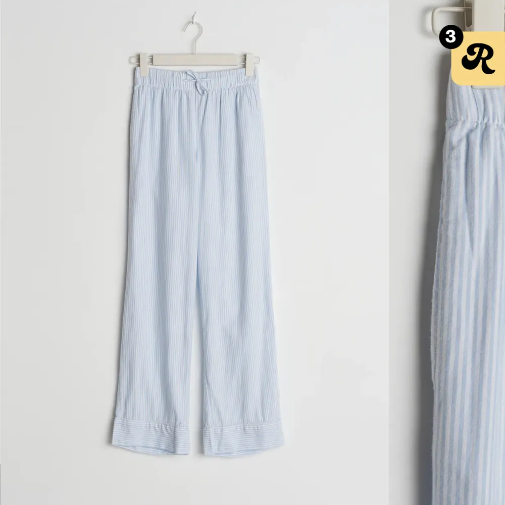 Säljer dessa jättefina pyjamasbyxor! De är aldrig använda och har prislappen kvar. Säljer pga att de är för stora för mig. Orginalpris 259kr och säljer för 199kr💕. Jeans & Byxor.