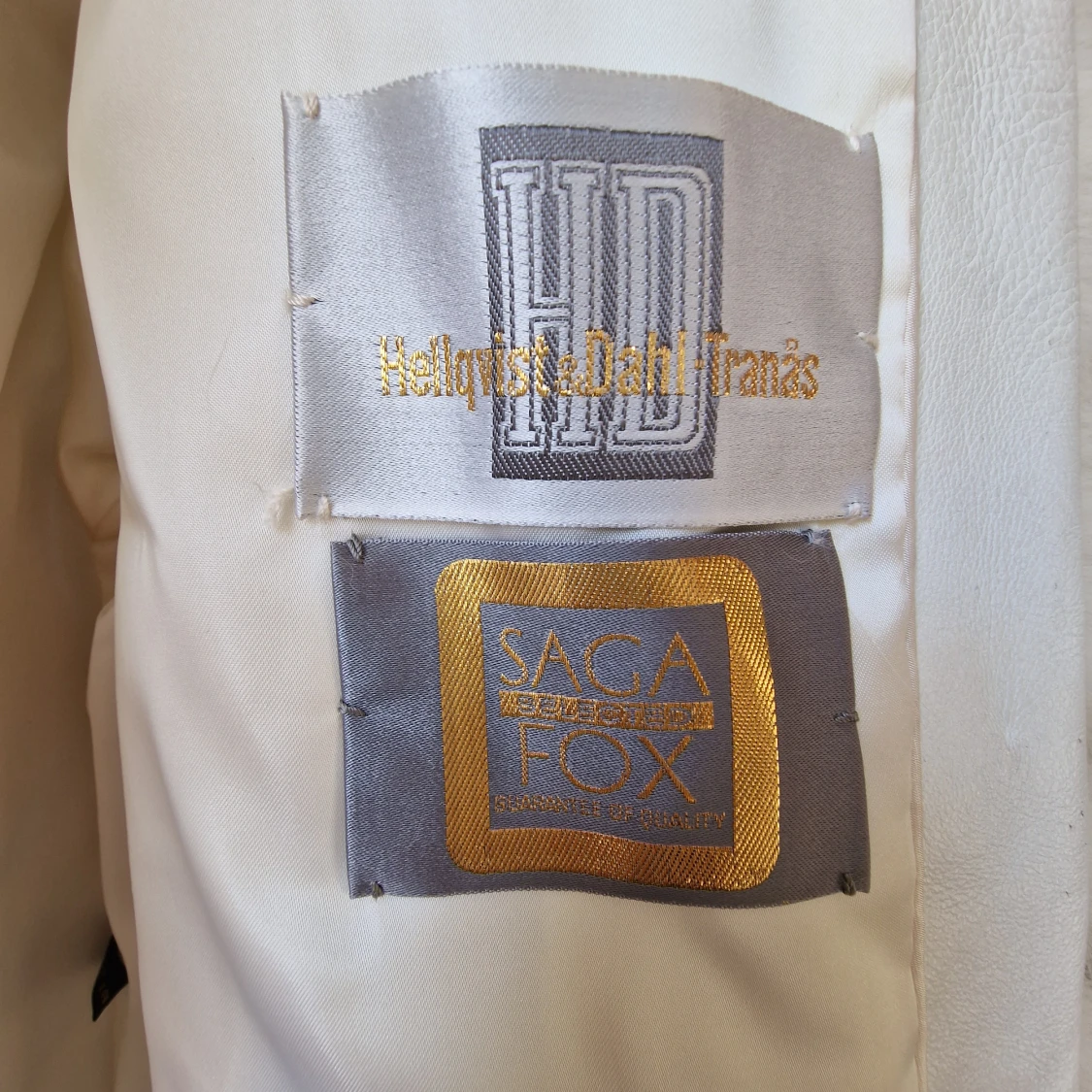 Lyxig vit pälsjacka - 91