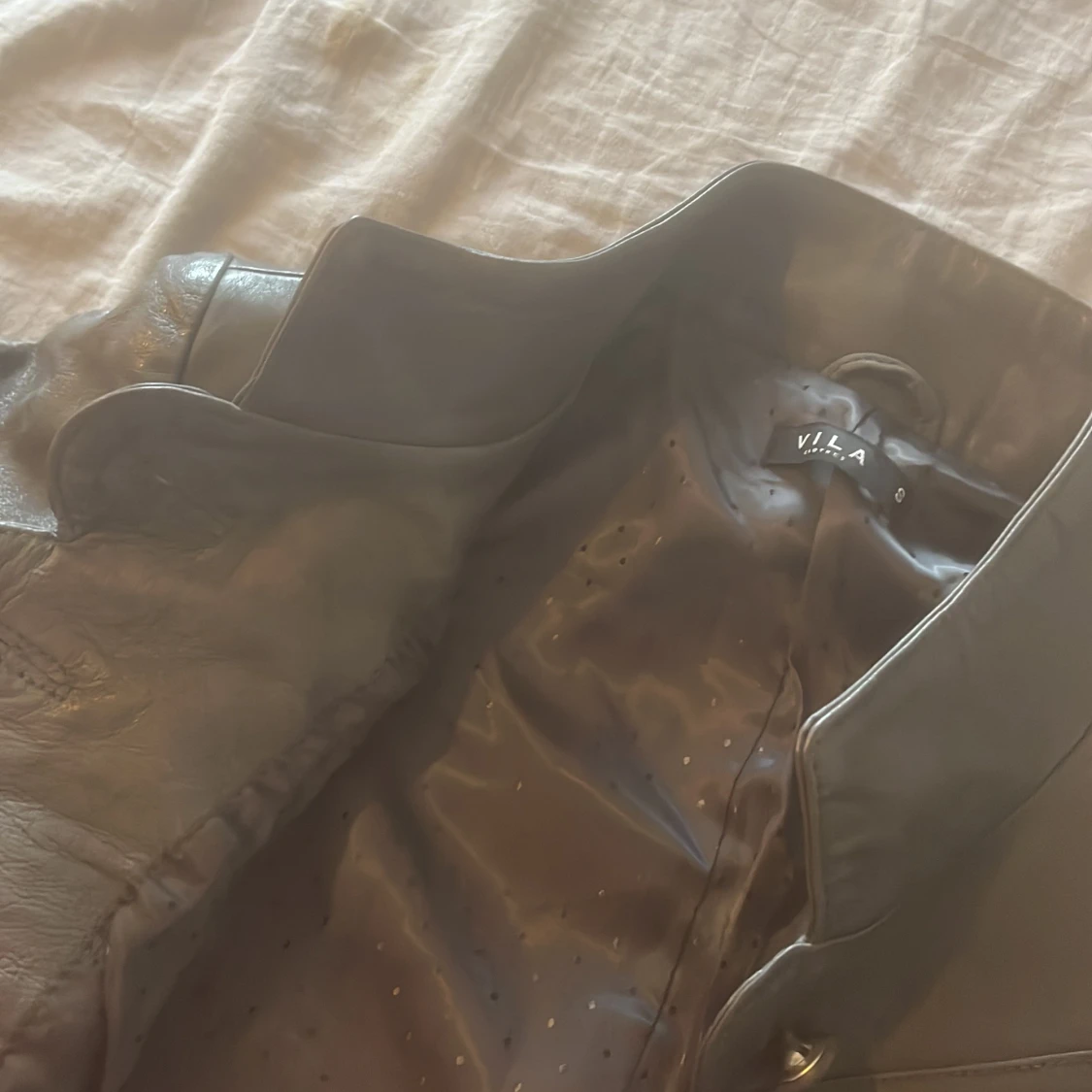 brun skinnjacka  - 91