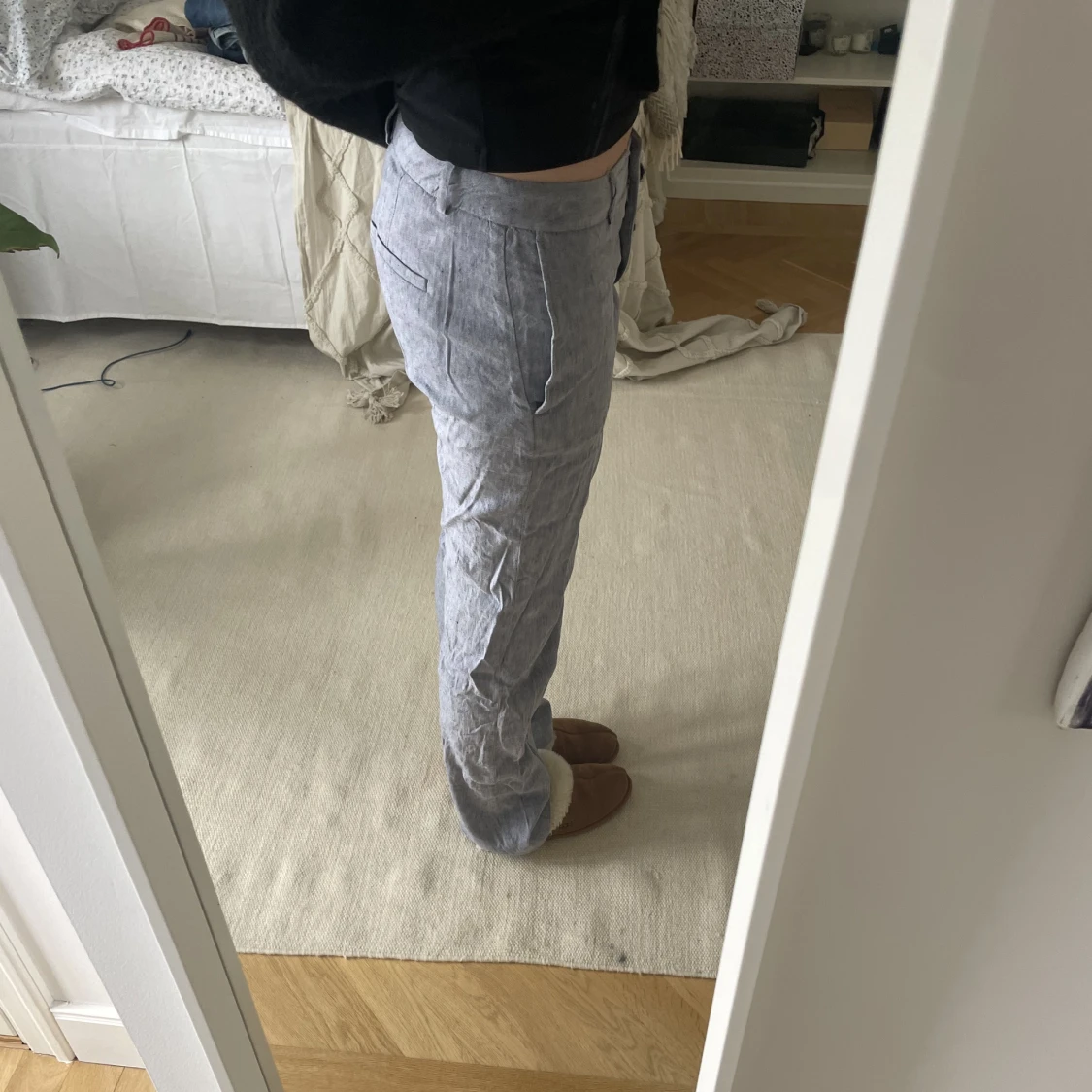 Lågmidjade linnebyxor  - 91