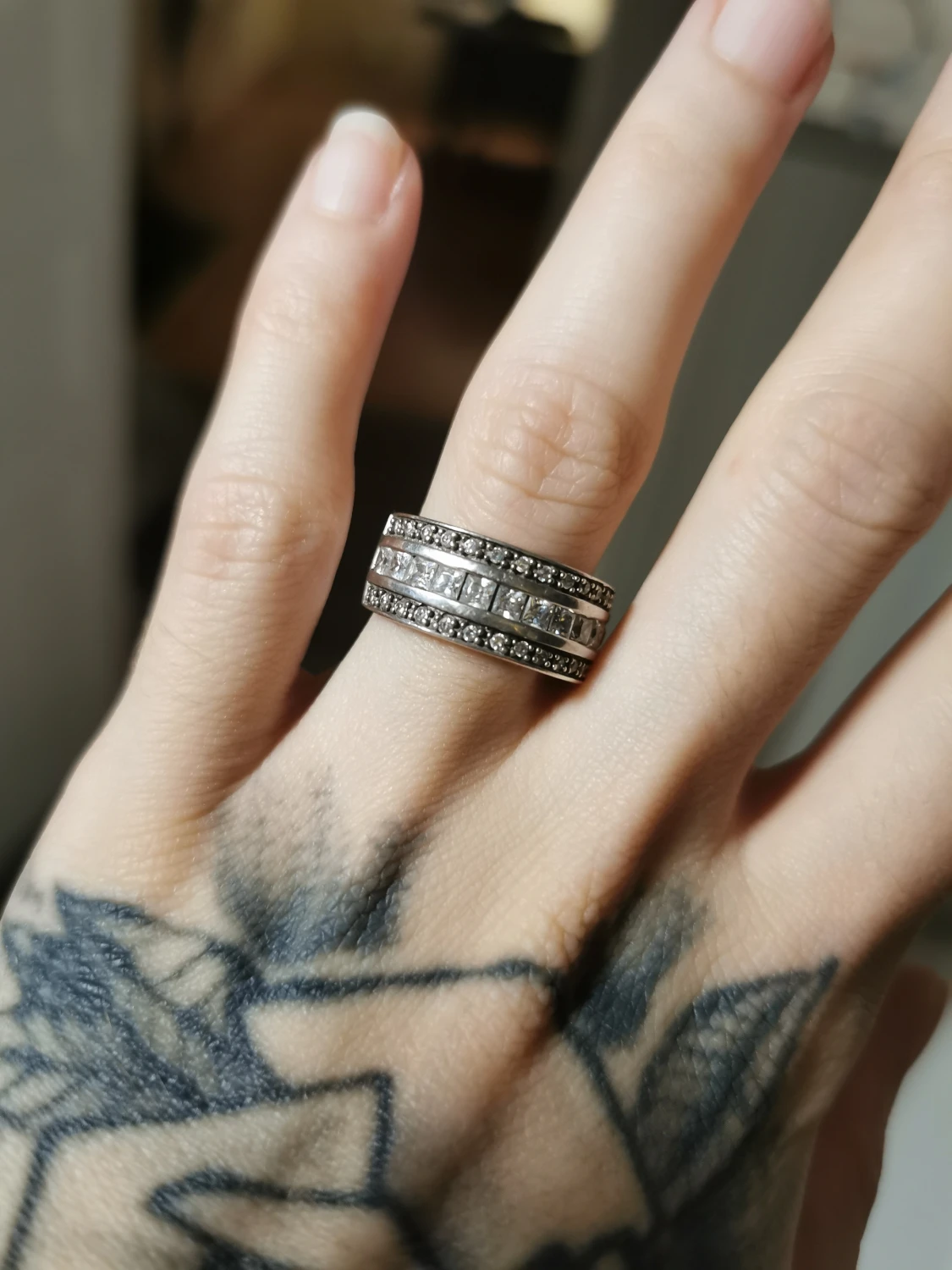 Swarovski ring i Silver 925