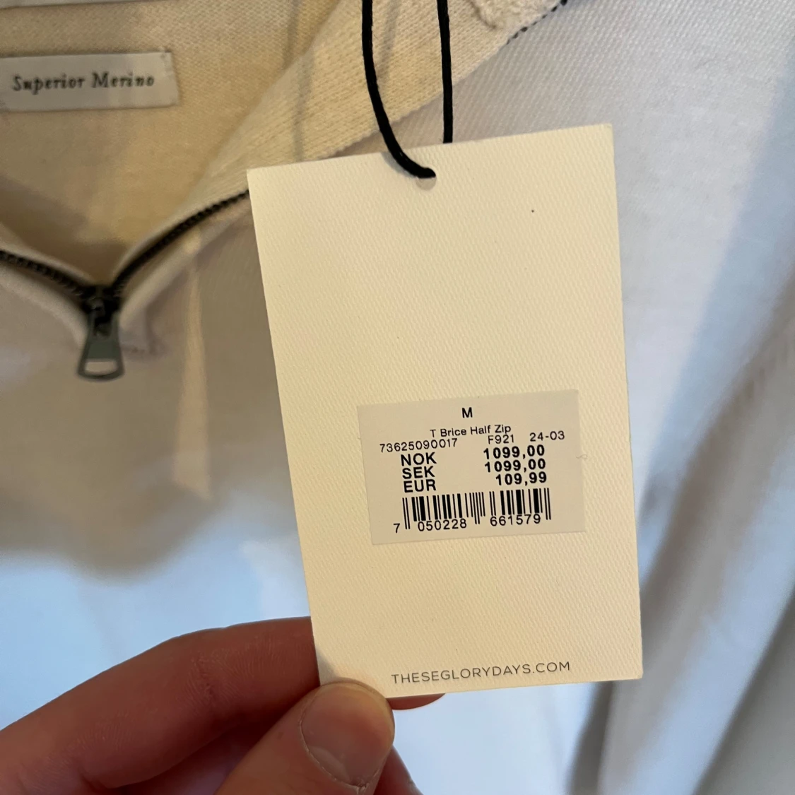 Half zip från The Glory Days 100% merinoull - 2