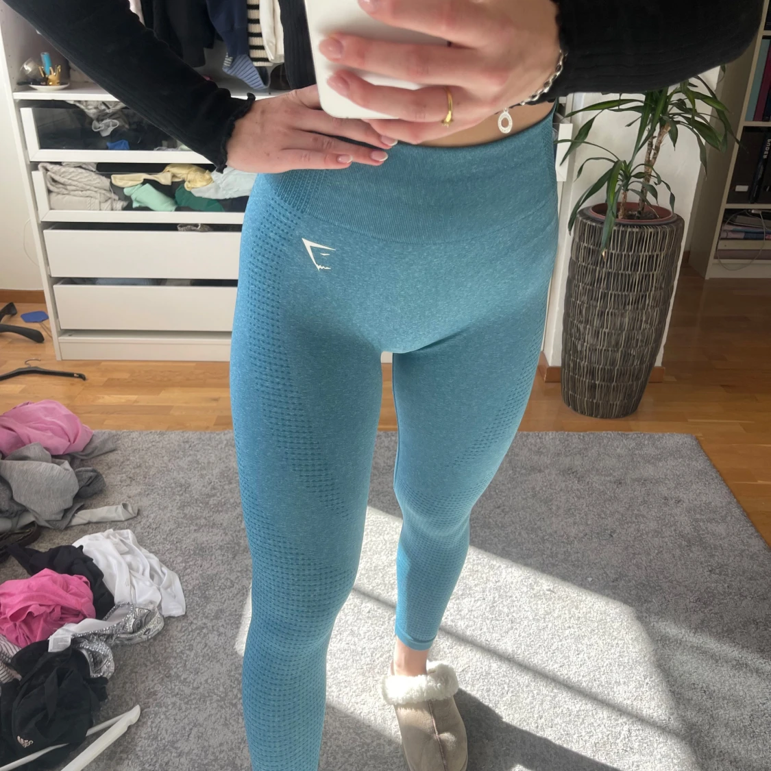 Blå leggings från Gymshark