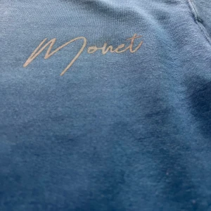  Monet cardigan  - Säljer en  blå monet cardigan  med tryck från Monet. Tröjan har långa ärmar och en mjuk insida som gör den extra bekväm. Orginalpris 979 säljer för 389